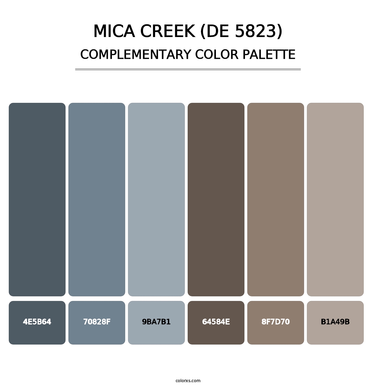 Mica Creek (DE 5823) - Complementary Color Palette