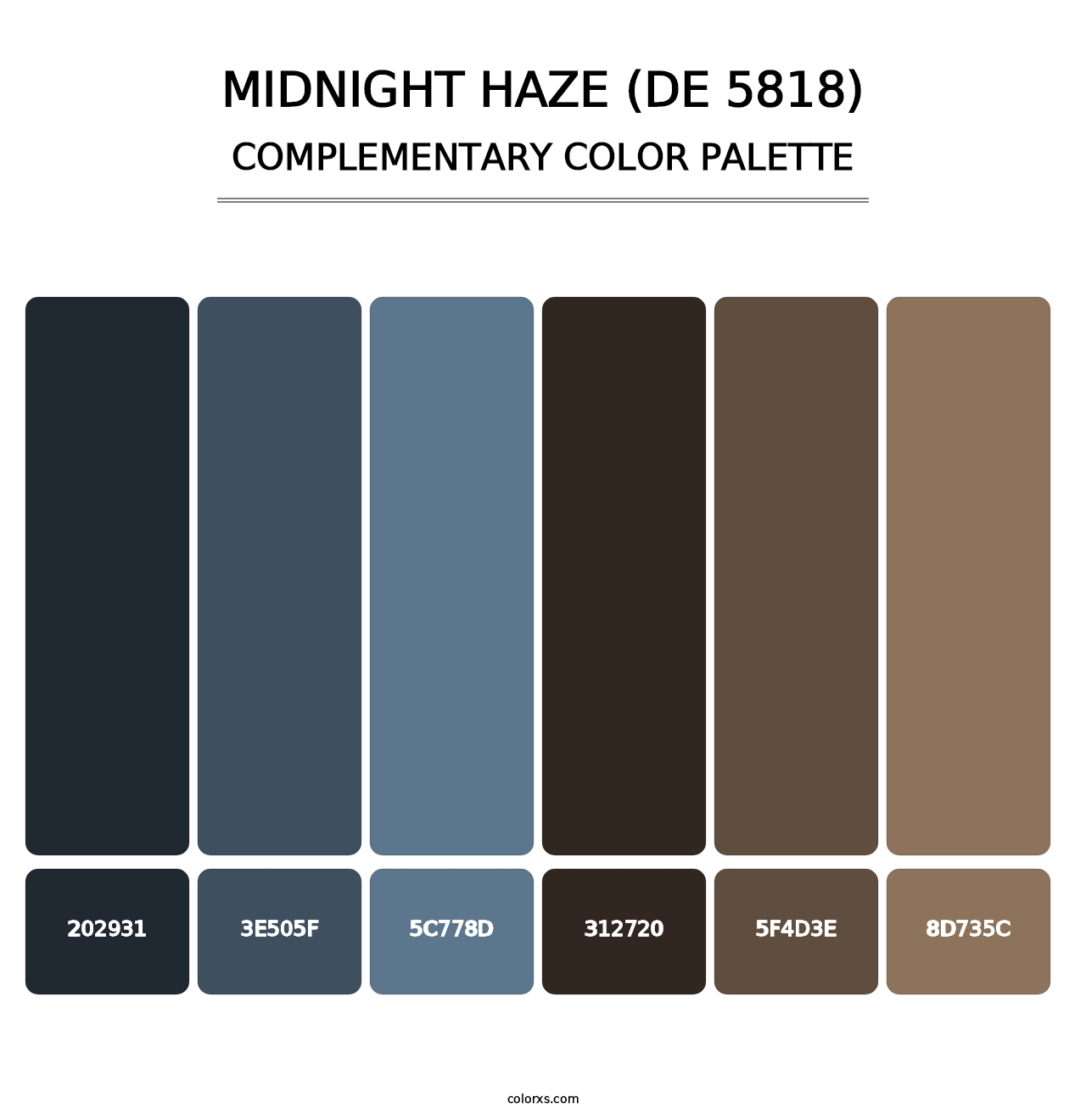 Midnight Haze (DE 5818) - Complementary Color Palette
