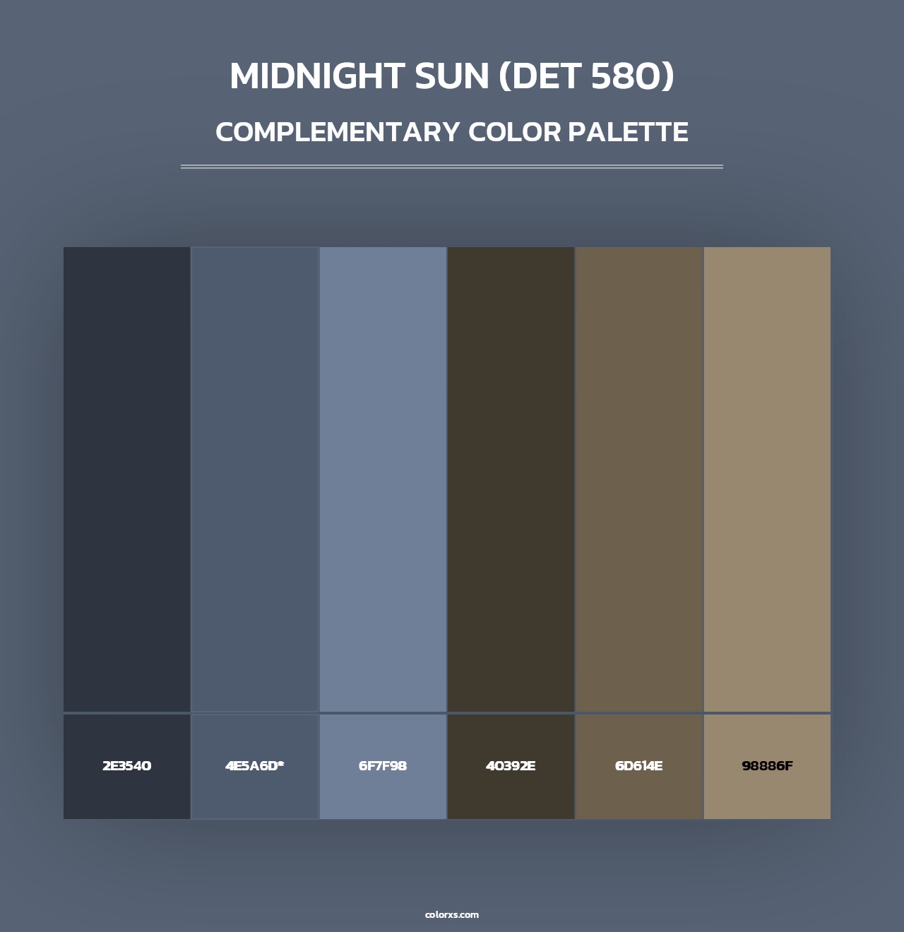 Midnight Sun (DET 580) - Complementary Color Palette
