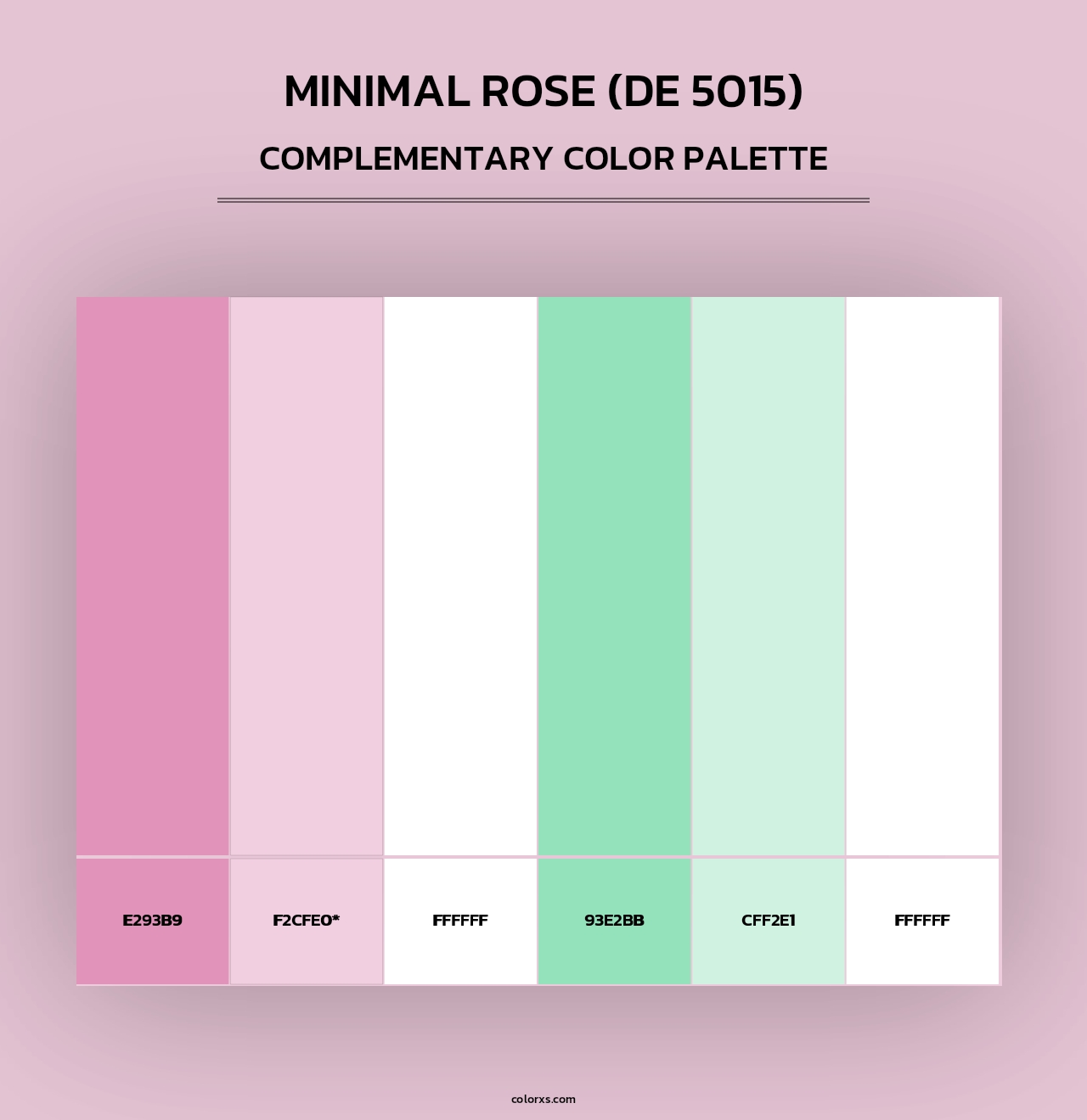 Minimal Rose (DE 5015) - Complementary Color Palette
