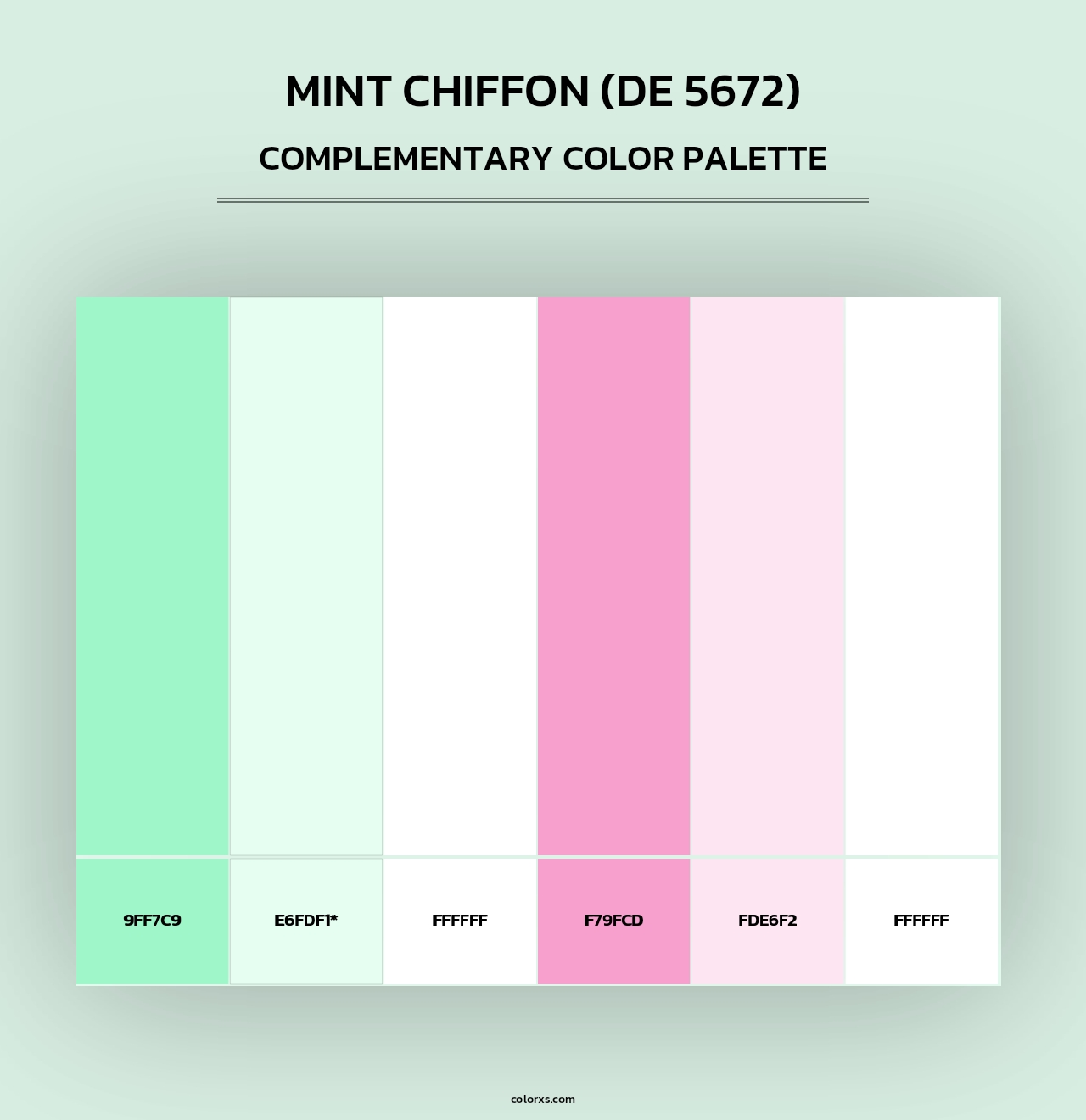 Mint Chiffon (DE 5672) - Complementary Color Palette