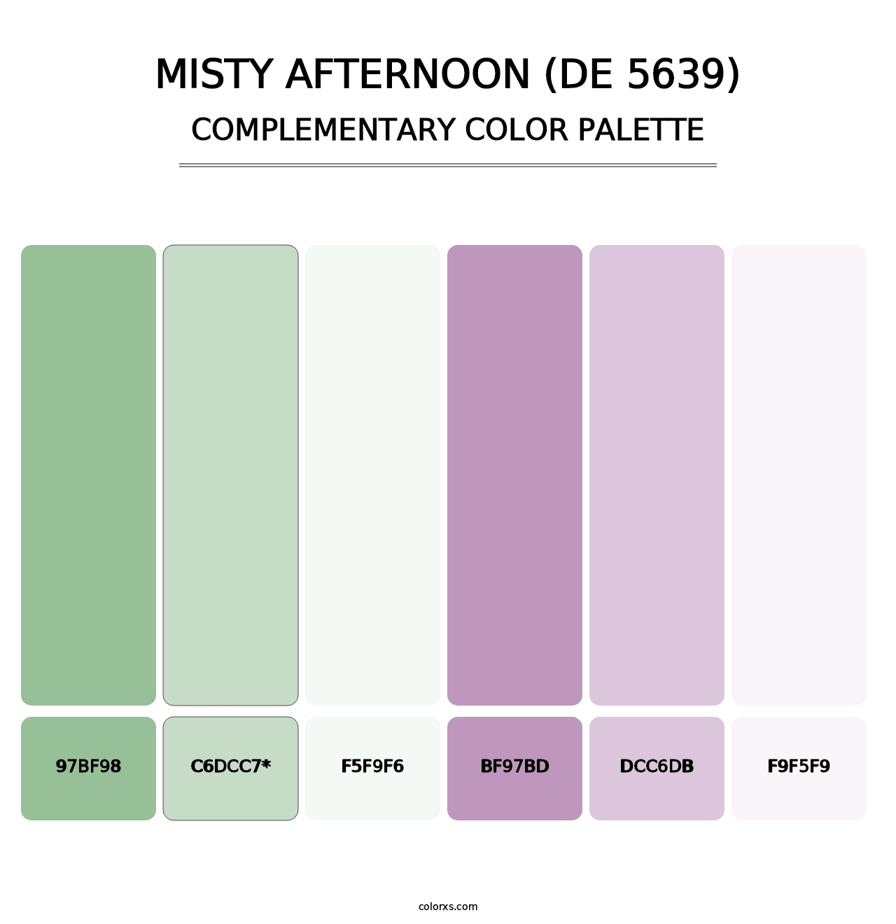 Misty Afternoon (DE 5639) - Complementary Color Palette