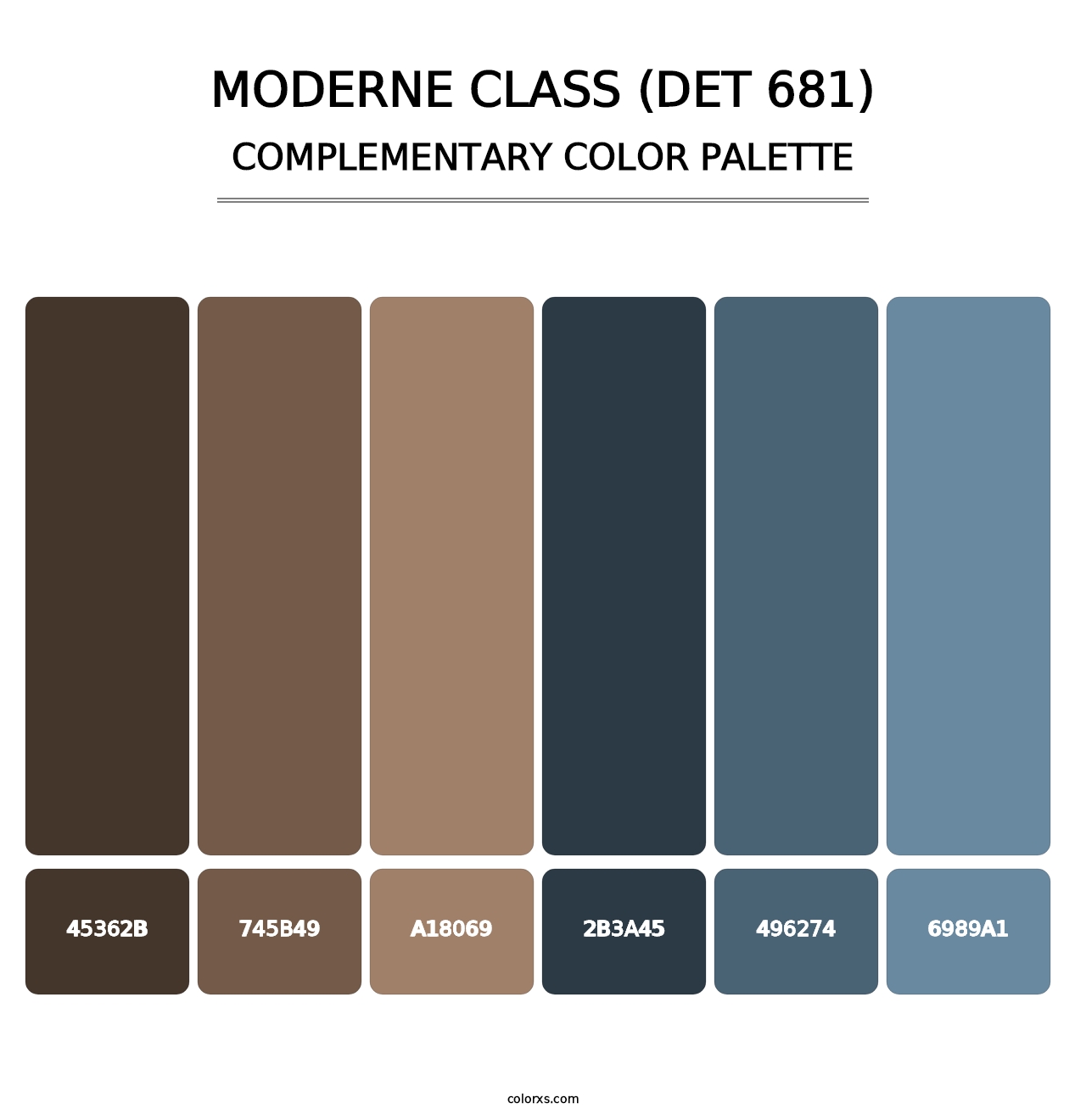 Moderne Class (DET 681) - Complementary Color Palette