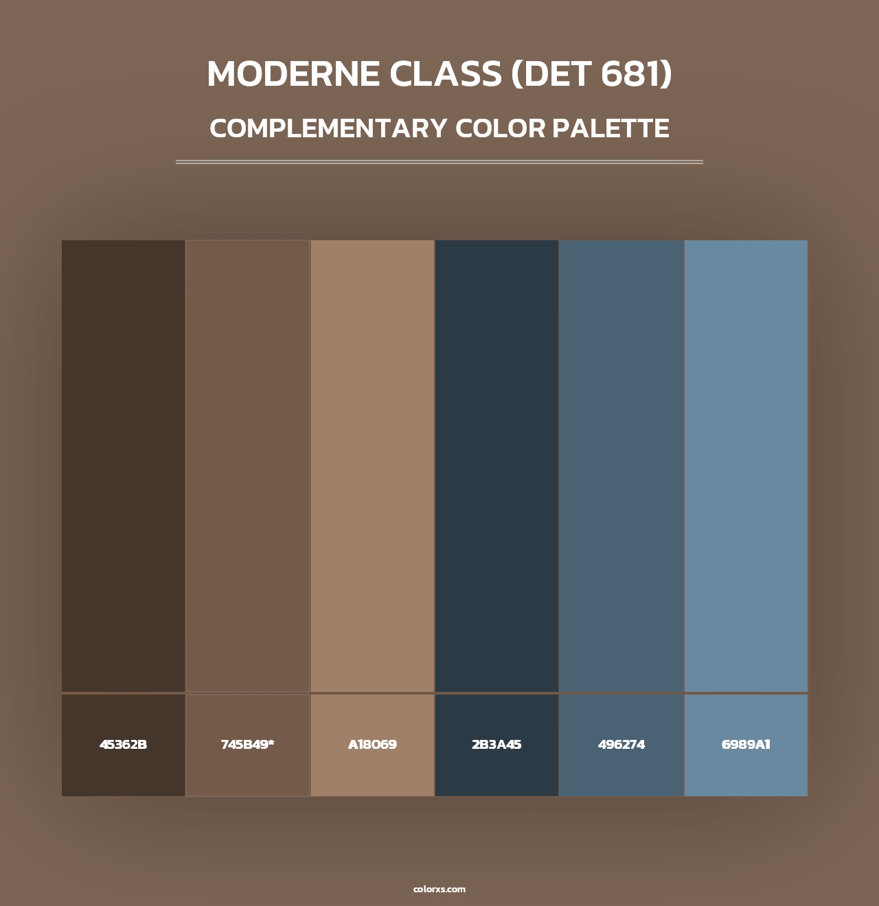 Moderne Class (DET 681) - Complementary Color Palette