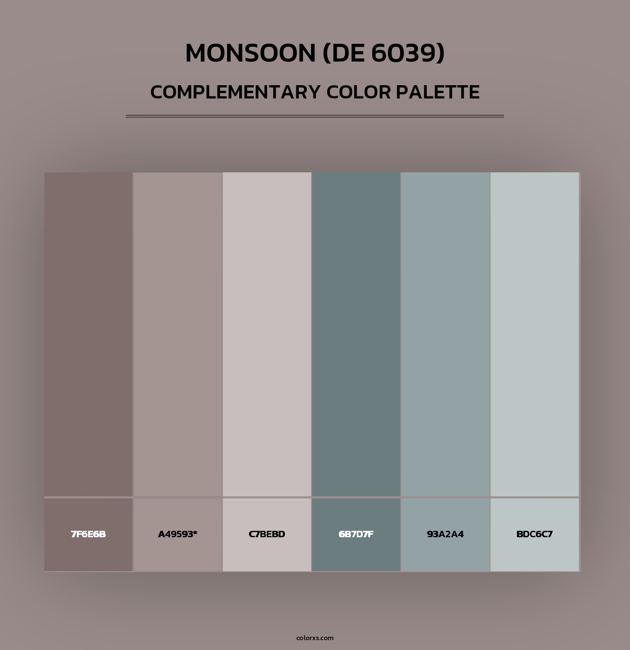Monsoon (DE 6039) - Complementary Color Palette