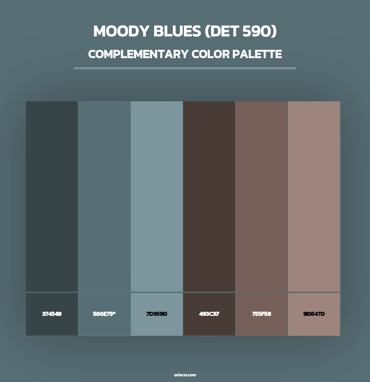 Moody Blues (DET 590) - Complementary Color Palette