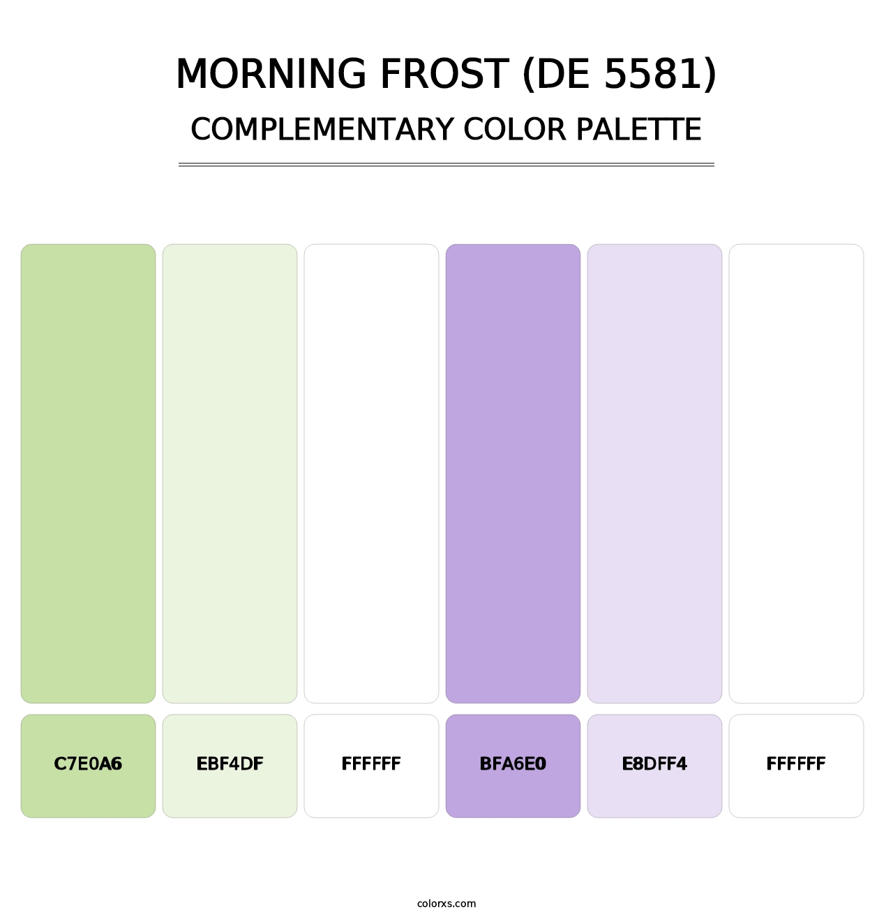 Morning Frost (DE 5581) - Complementary Color Palette