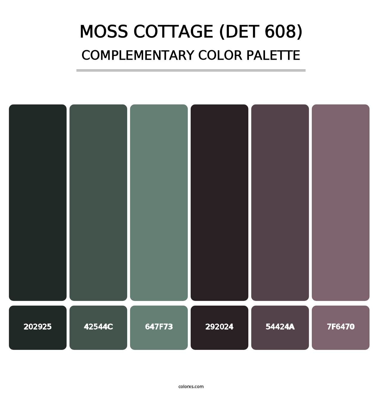 Moss Cottage (DET 608) - Complementary Color Palette