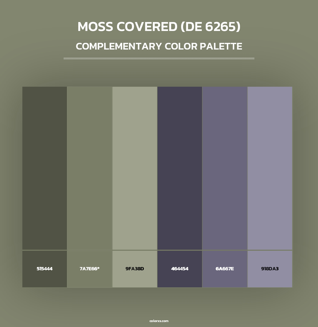 Moss Covered (DE 6265) - Complementary Color Palette
