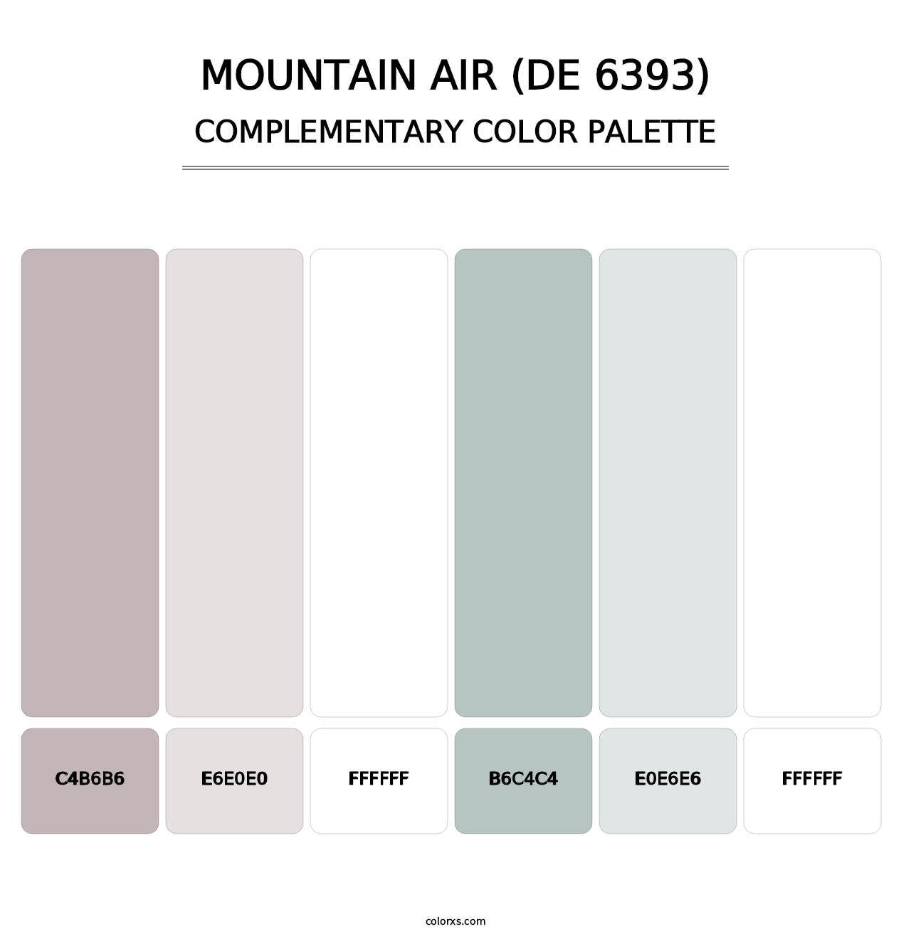 Mountain Air (DE 6393) - Complementary Color Palette
