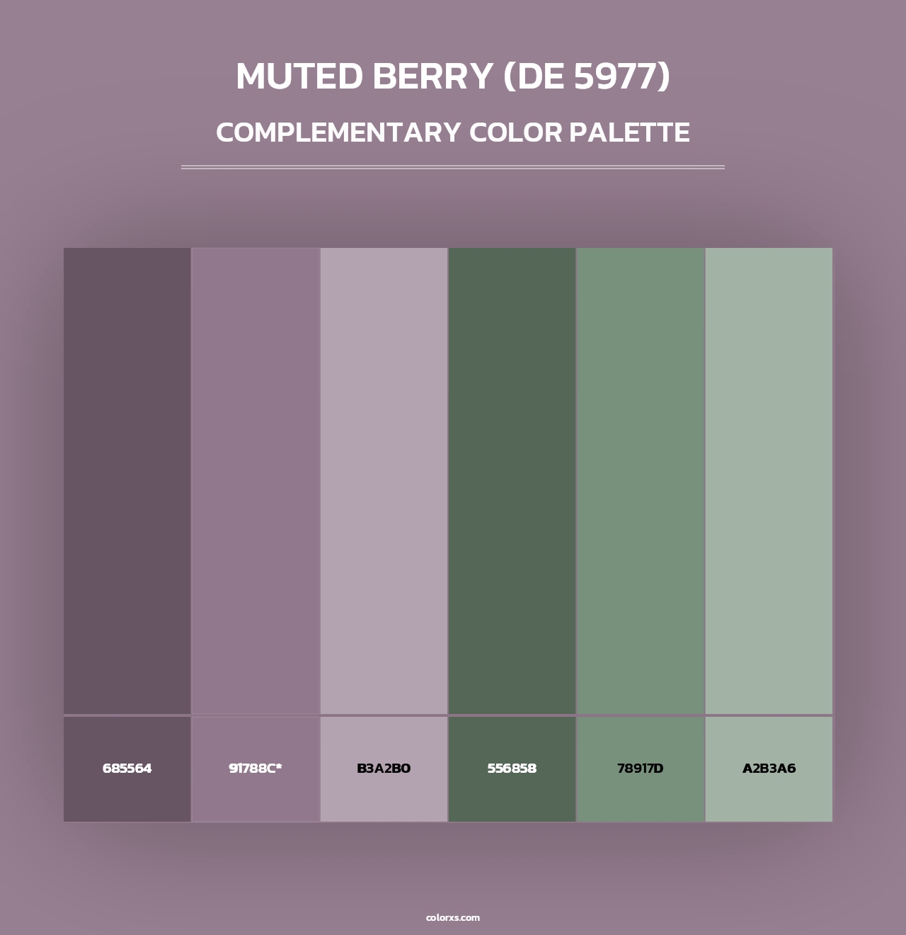 Muted Berry (DE 5977) - Complementary Color Palette