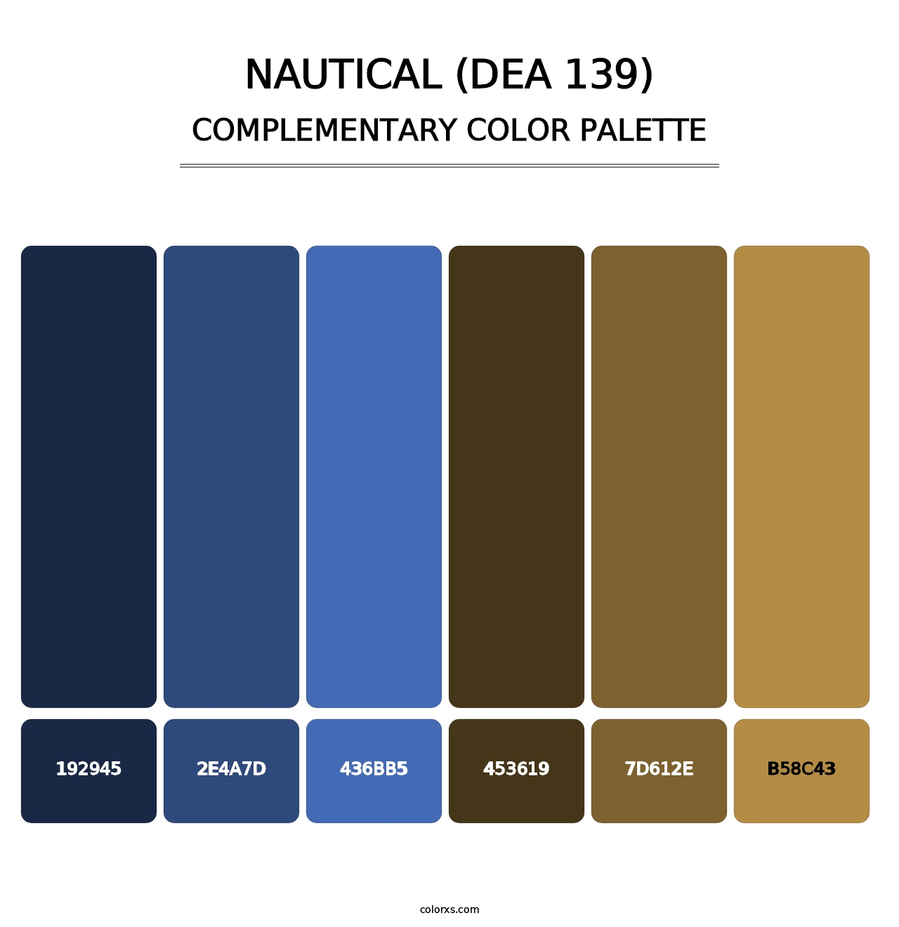 Nautical (DEA 139) - Complementary Color Palette