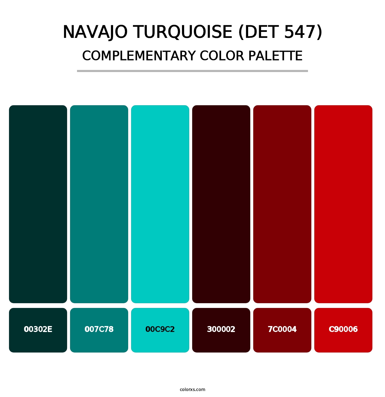Navajo Turquoise (DET 547) - Complementary Color Palette