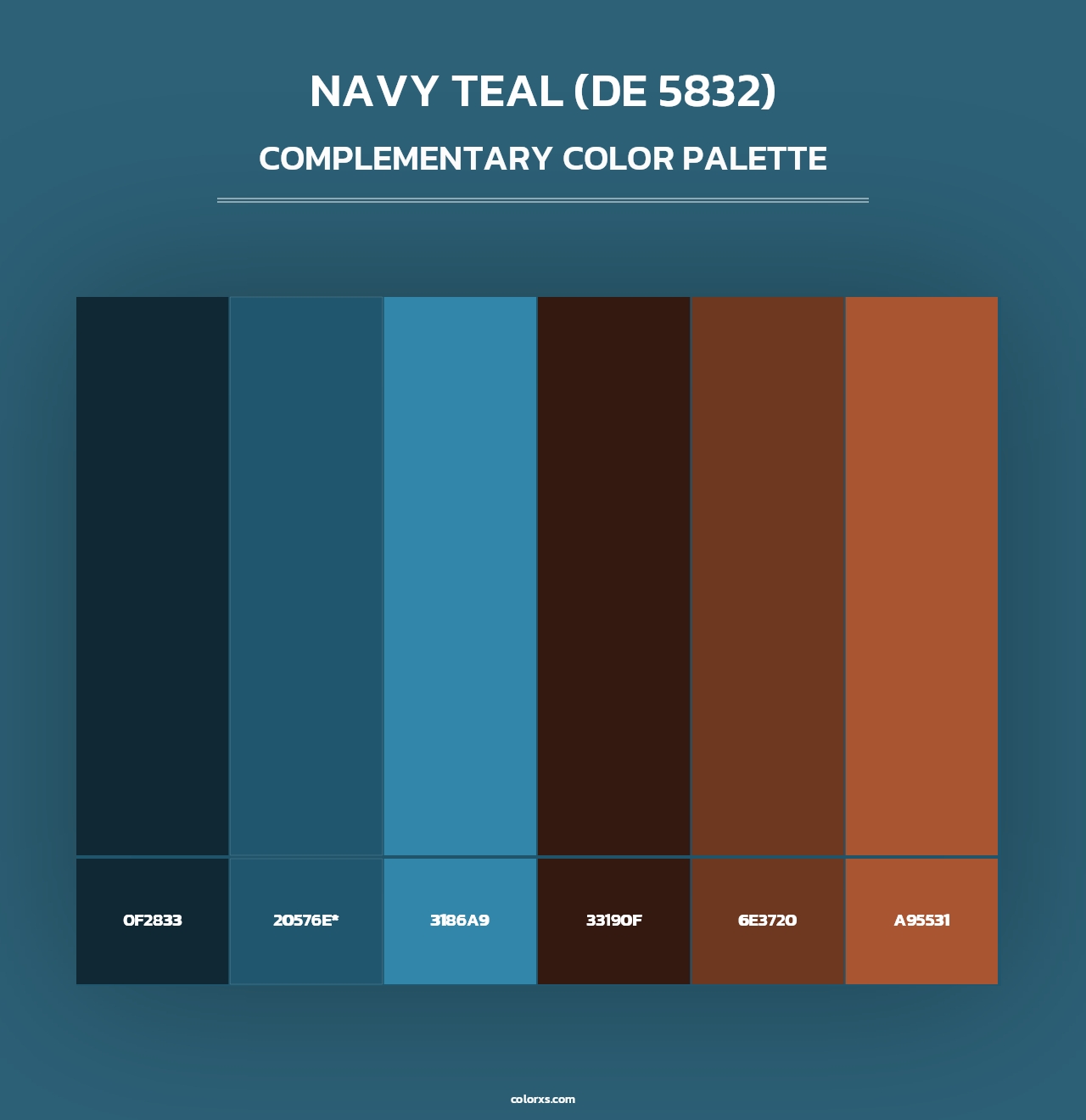 Navy Teal (DE 5832) - Complementary Color Palette