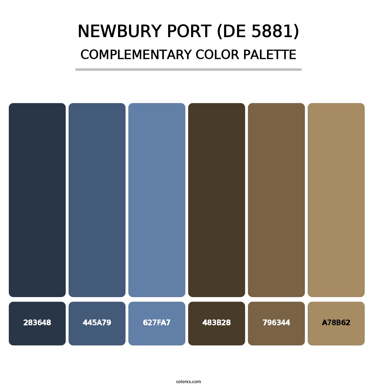 Newbury Port (DE 5881) - Complementary Color Palette