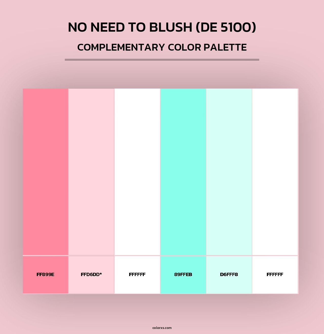 No Need to Blush (DE 5100) - Complementary Color Palette