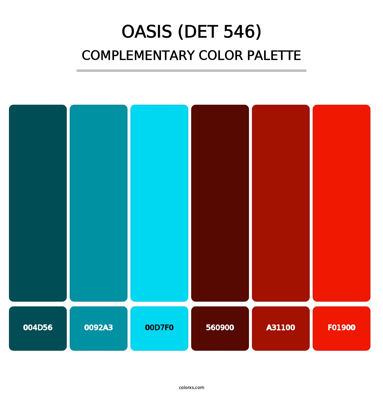 Oasis (DET 546) - Complementary Color Palette
