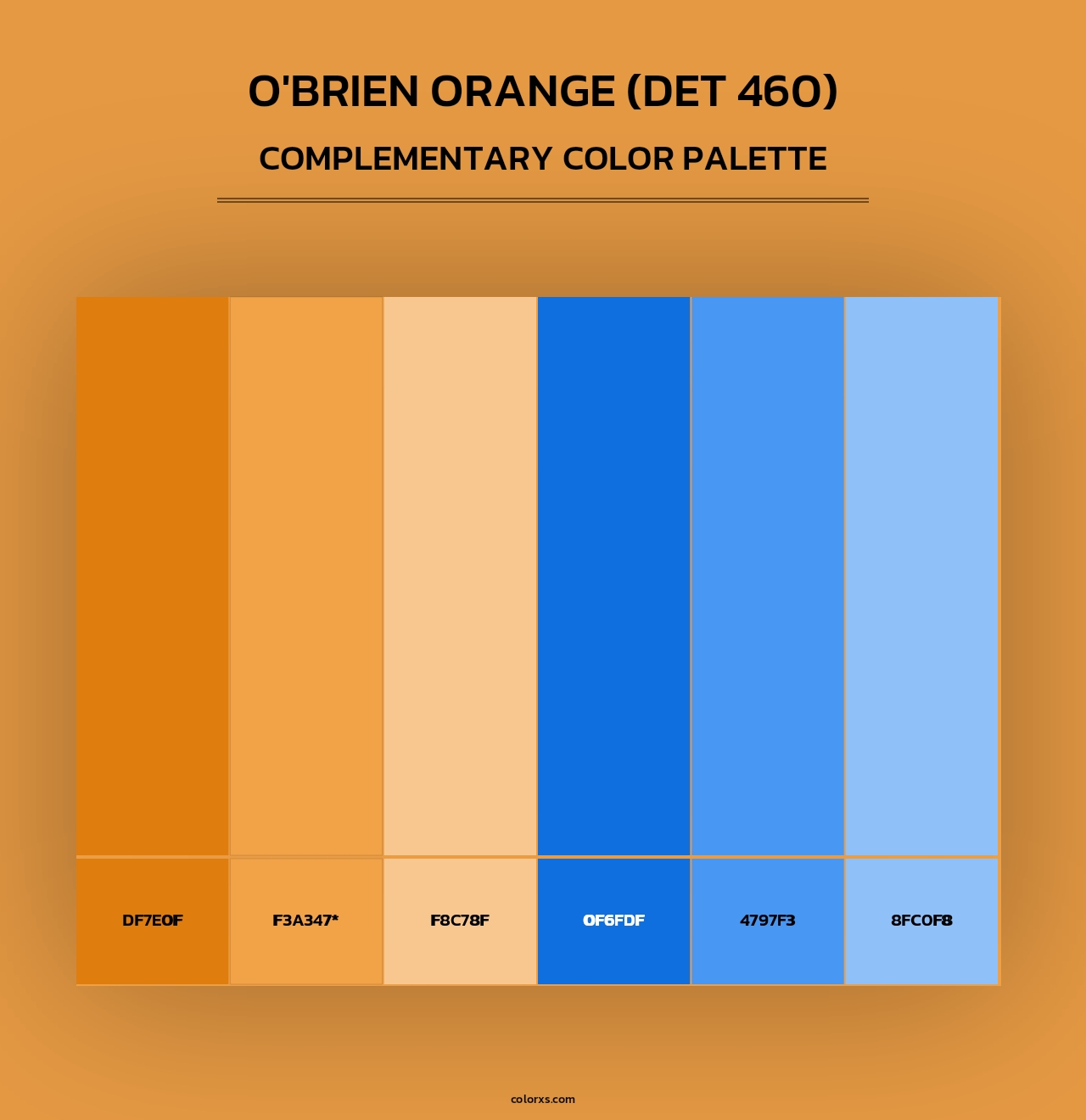 O'Brien Orange (DET 460) - Complementary Color Palette