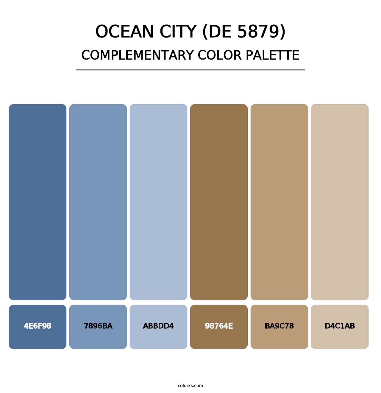 Ocean City (DE 5879) - Complementary Color Palette