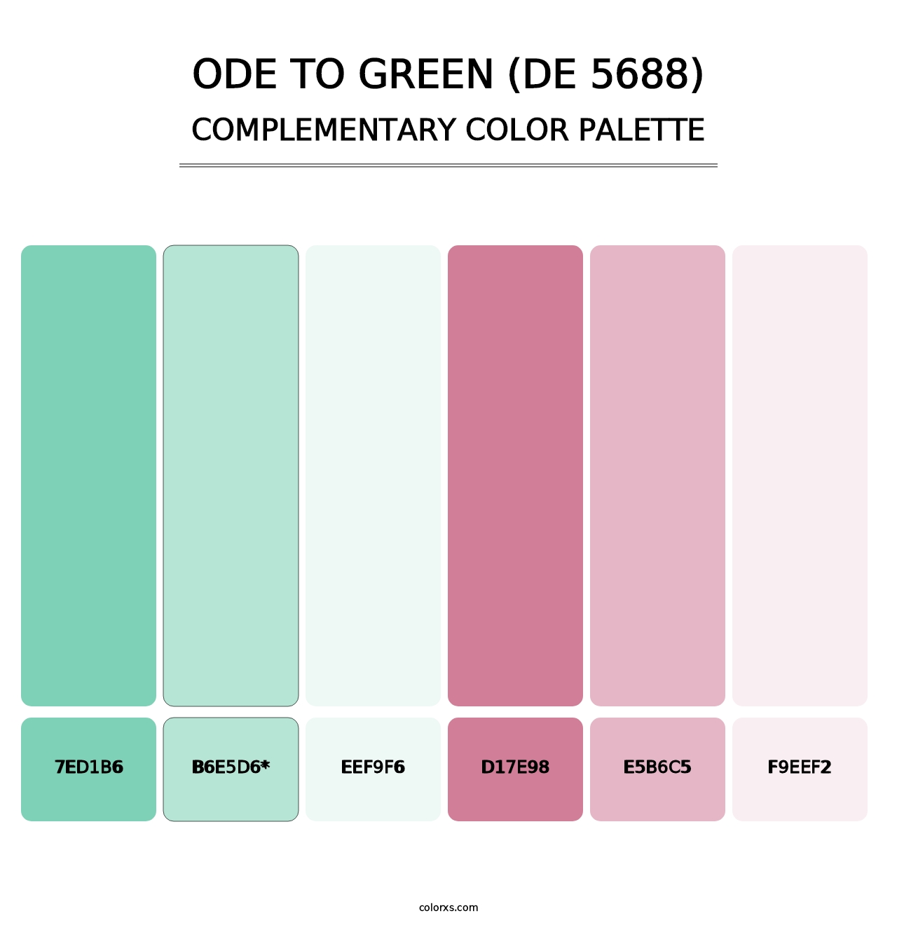 Ode to Green (DE 5688) - Complementary Color Palette