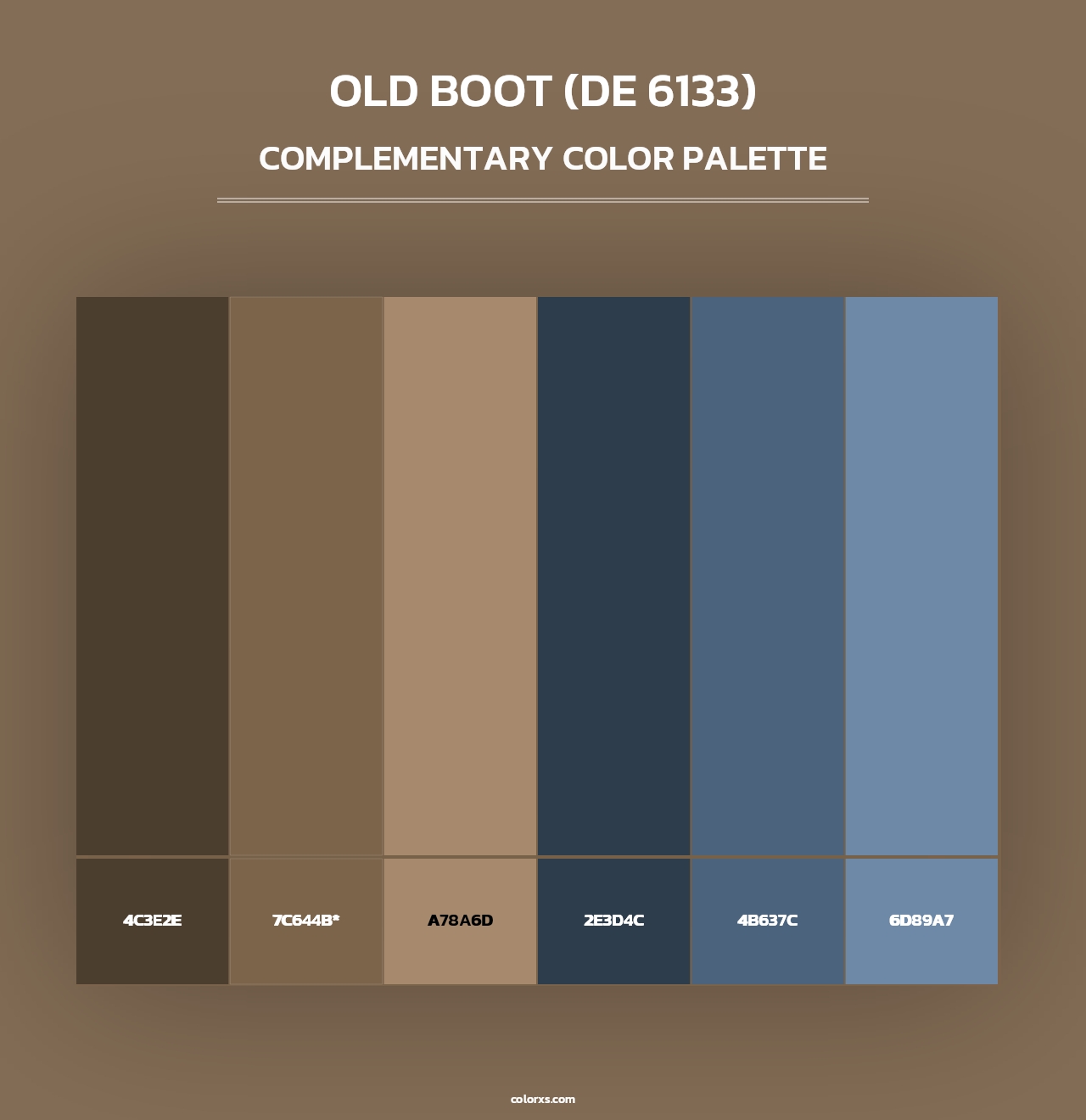 Old Boot (DE 6133) - Complementary Color Palette