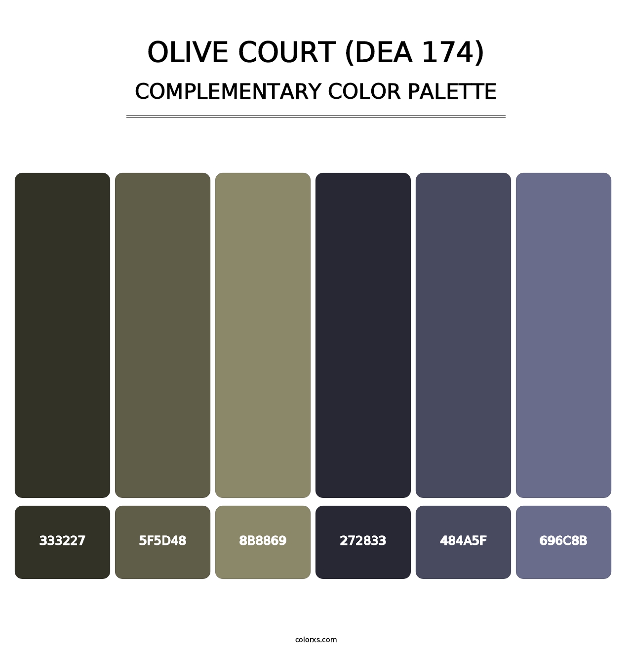 Olive Court (DEA 174) - Complementary Color Palette