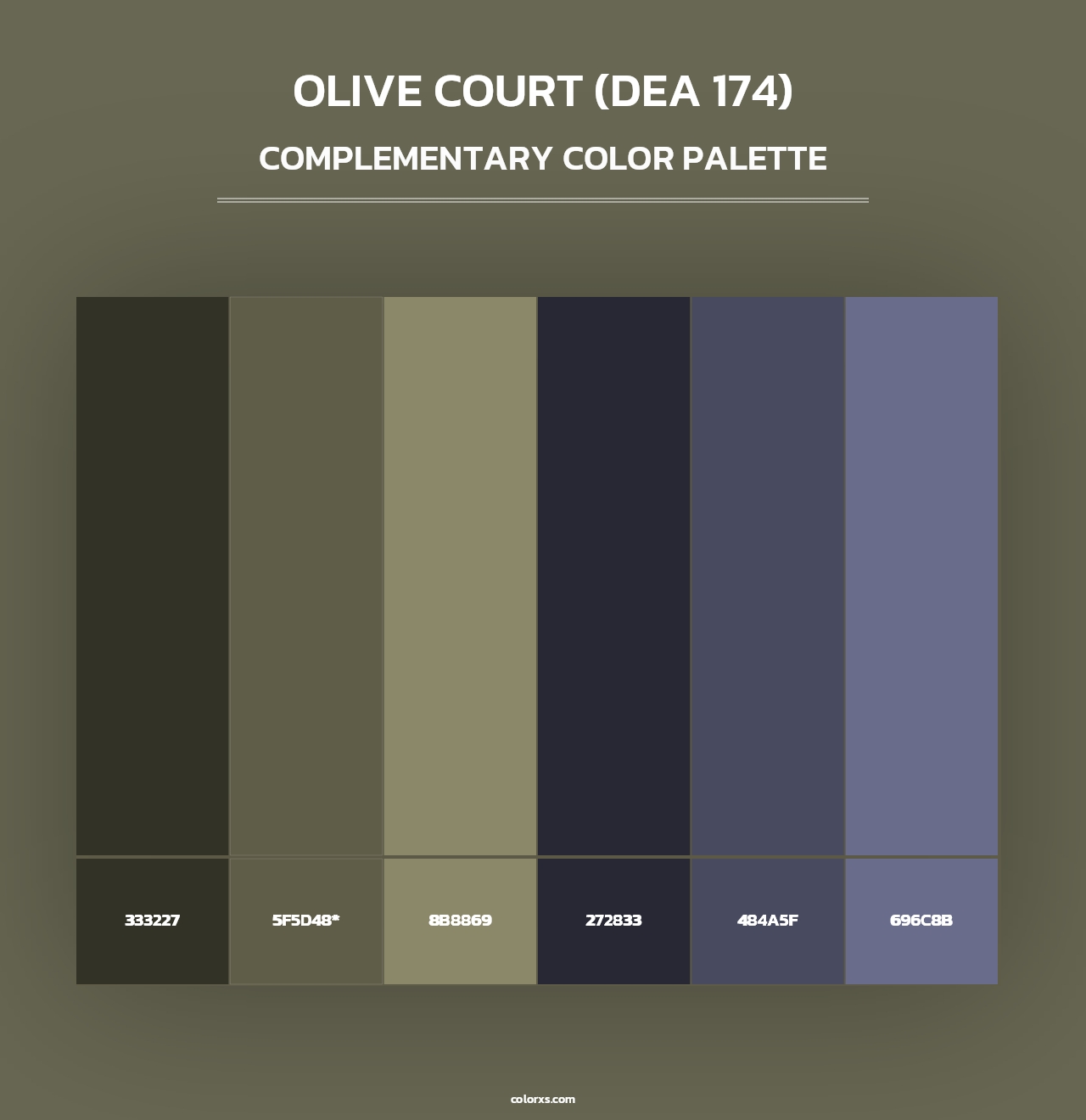 Olive Court (DEA 174) - Complementary Color Palette