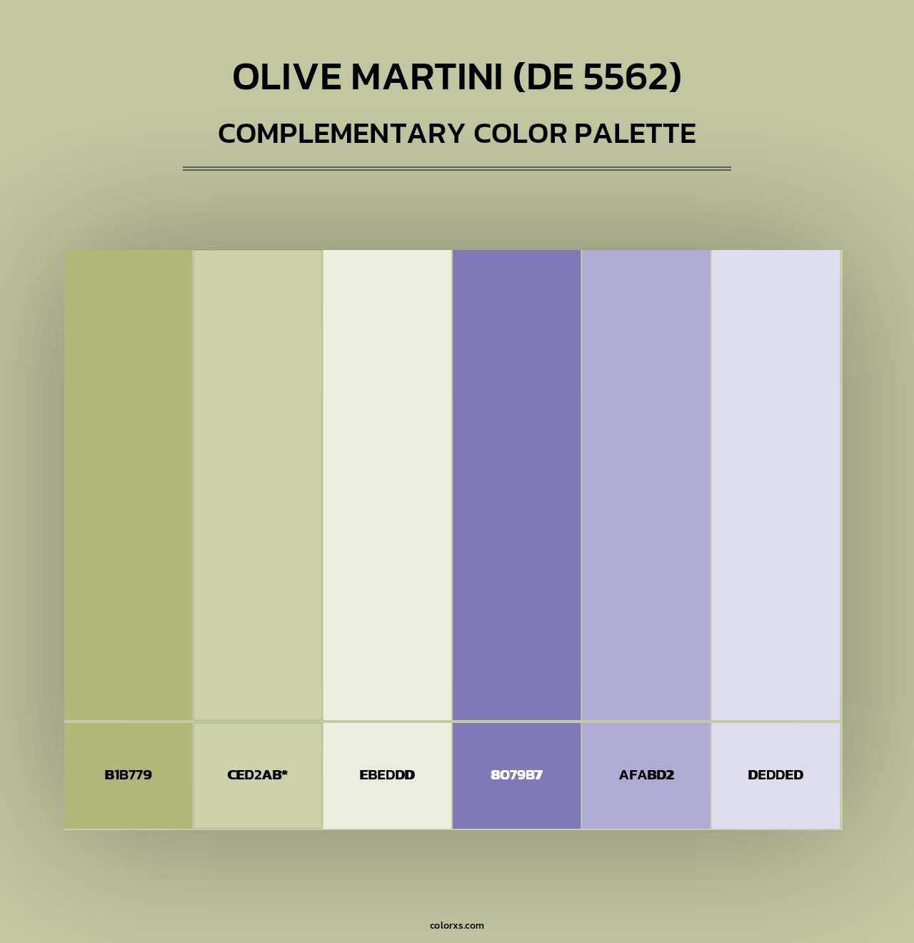 Olive Martini (DE 5562) - Complementary Color Palette