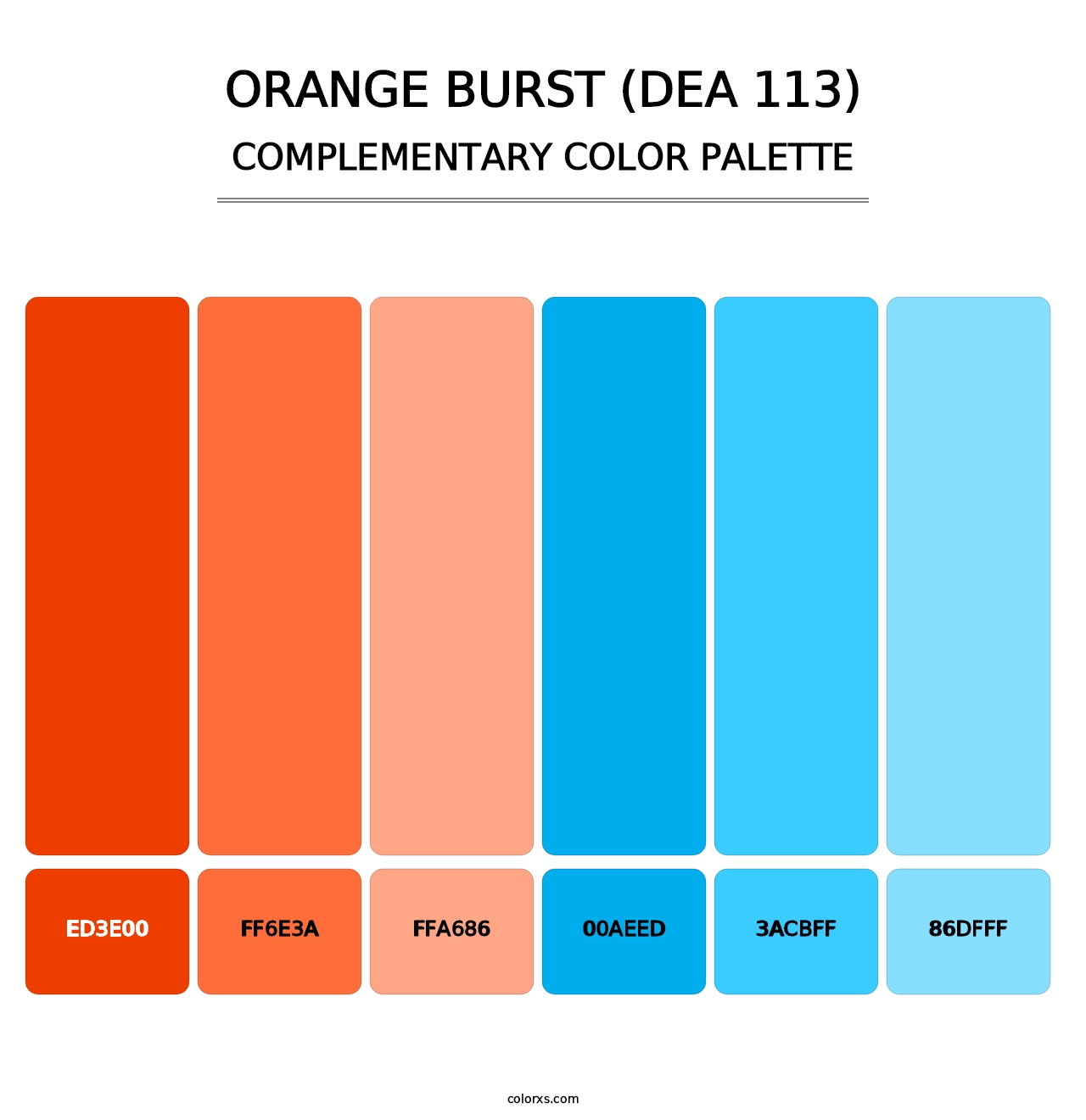 Orange Burst (DEA 113) - Complementary Color Palette