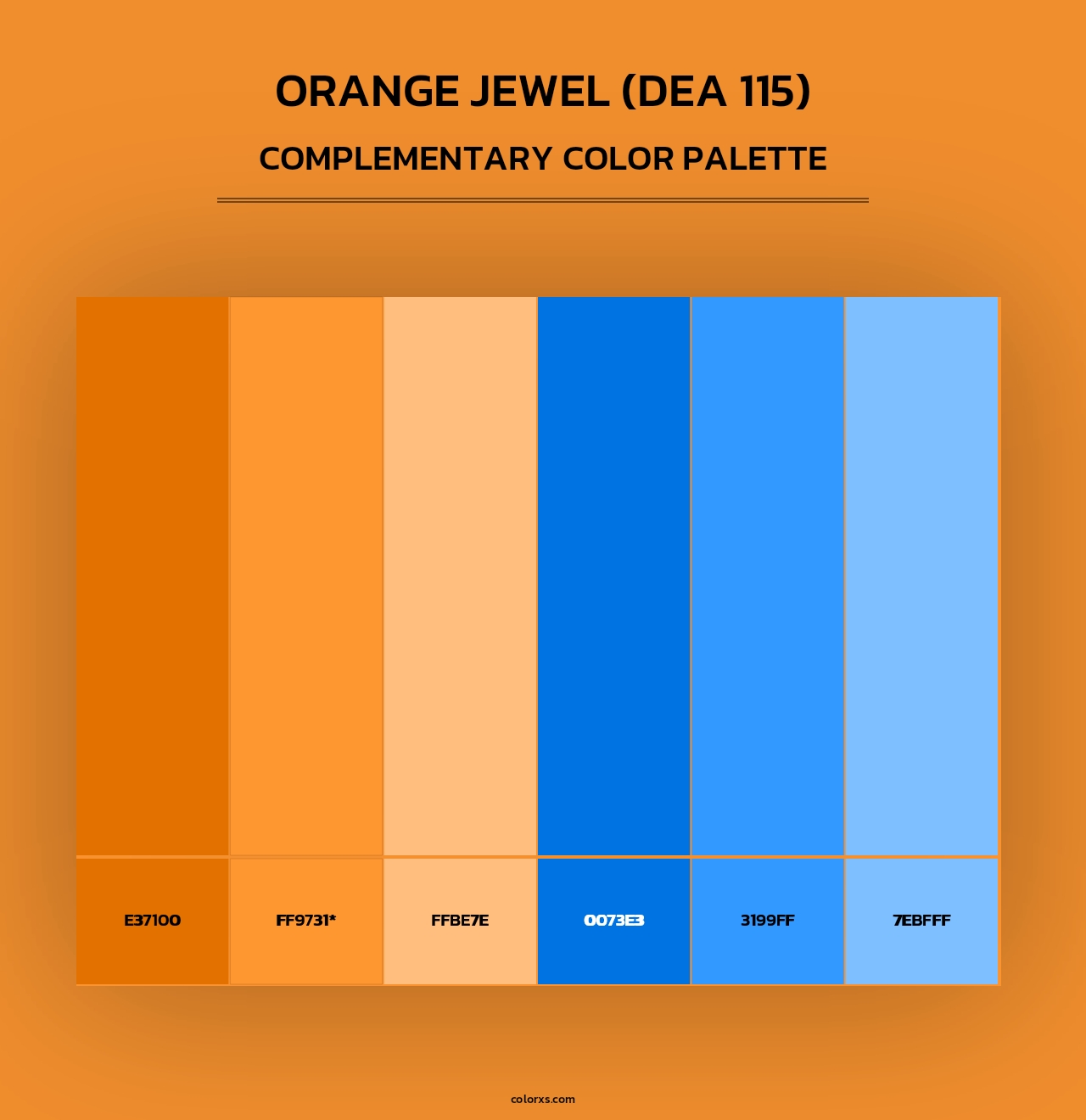 Orange Jewel (DEA 115) - Complementary Color Palette