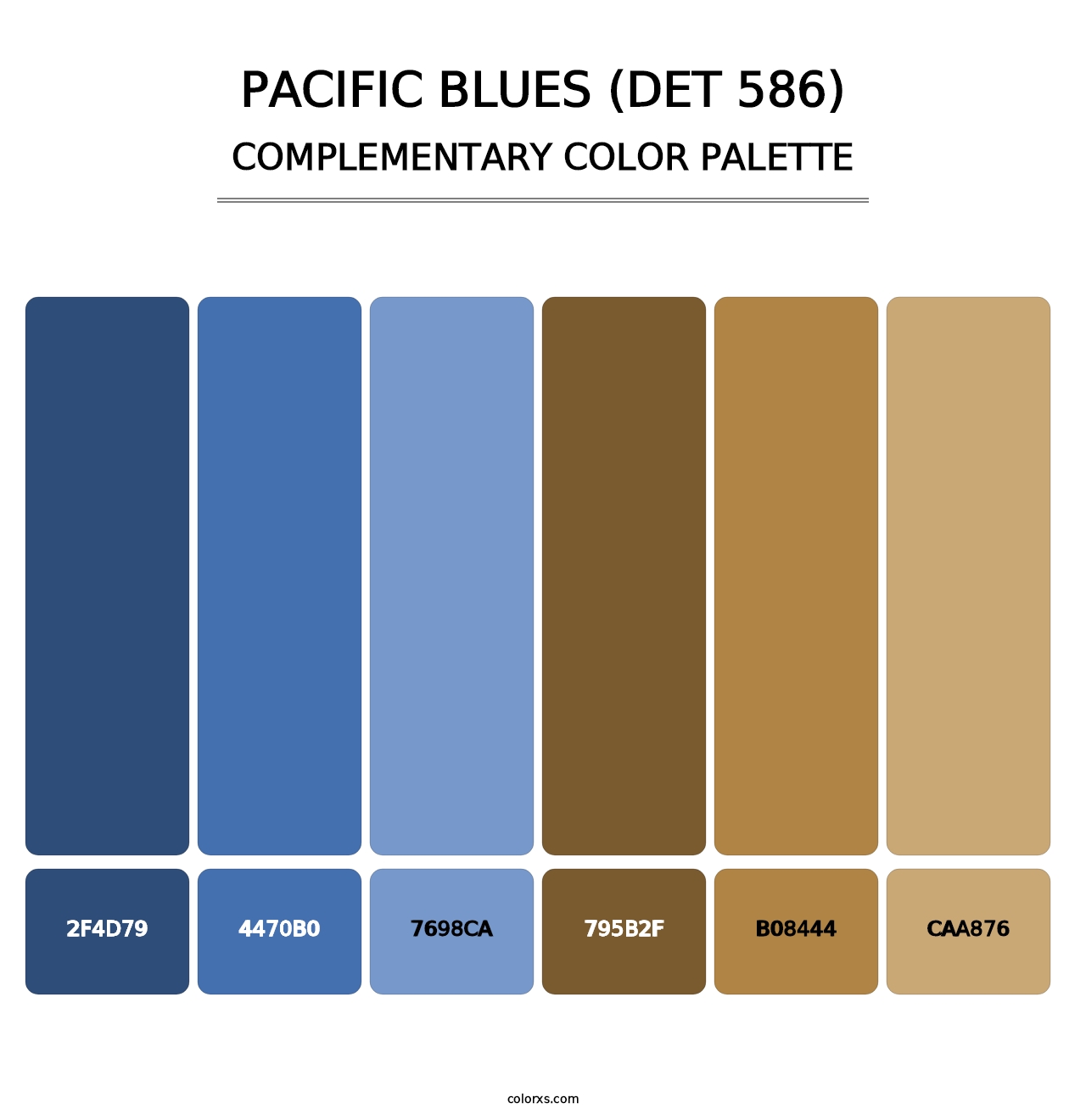 Pacific Blues (DET 586) - Complementary Color Palette