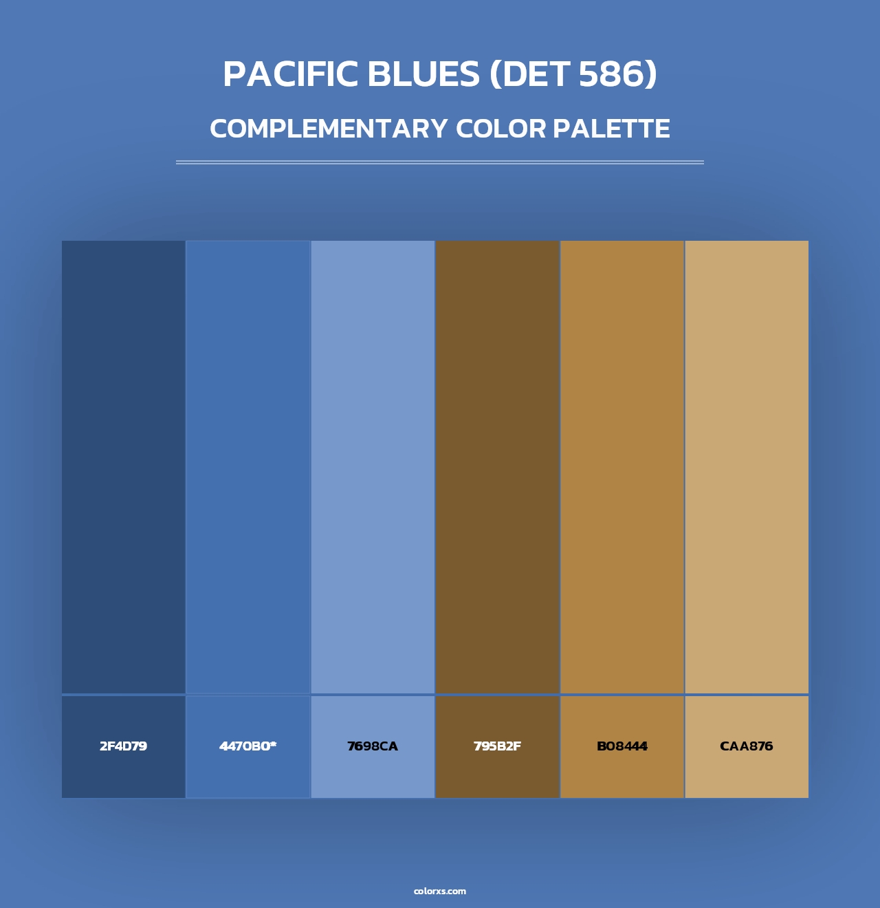 Pacific Blues (DET 586) - Complementary Color Palette