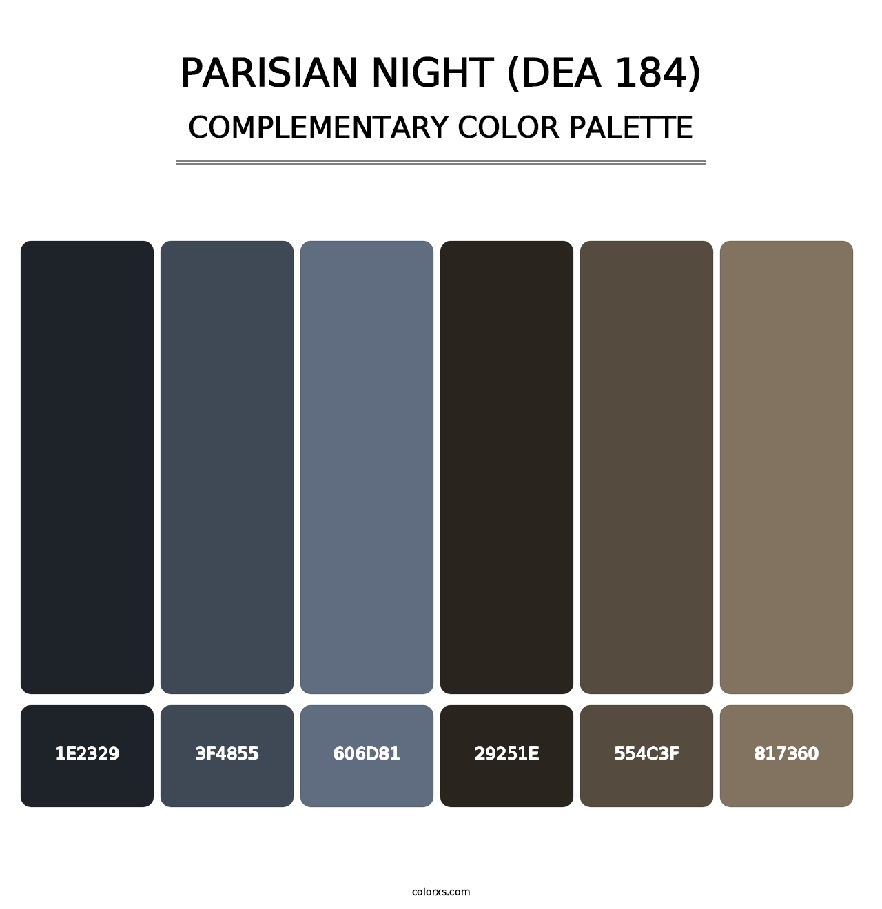 Parisian Night (DEA 184) - Complementary Color Palette