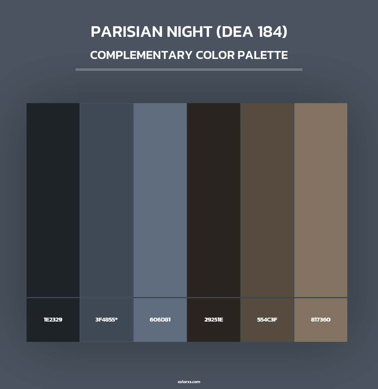 Parisian Night (DEA 184) - Complementary Color Palette