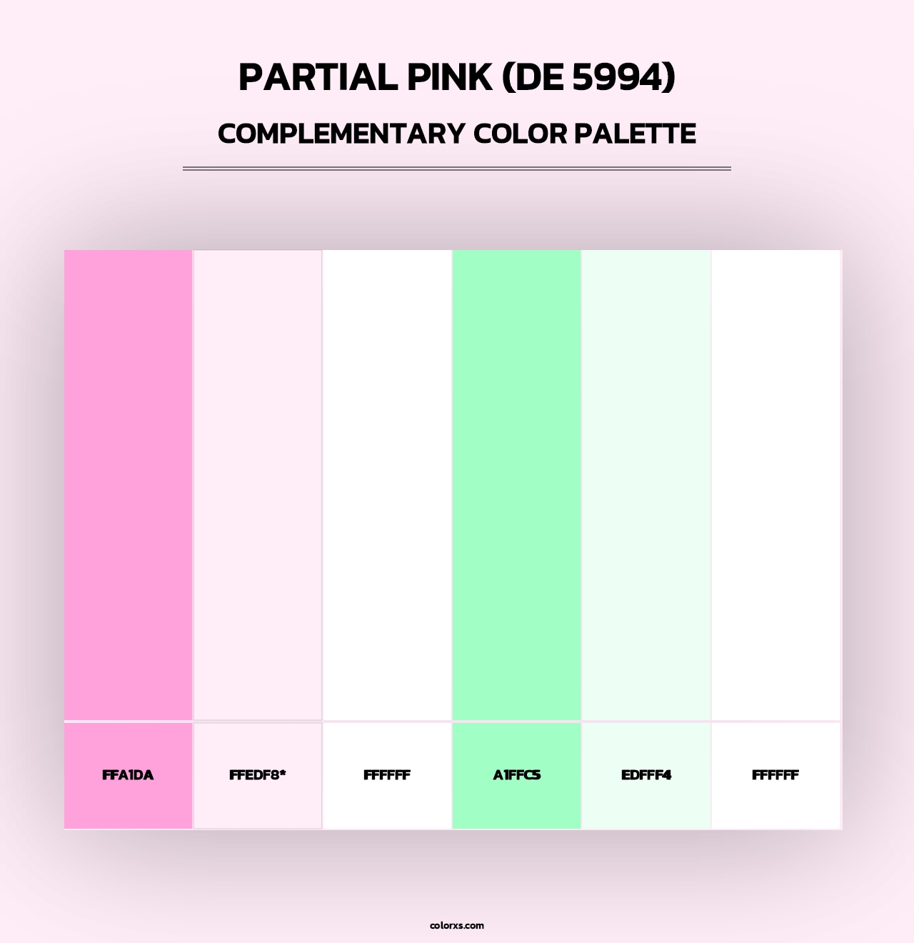Partial Pink (DE 5994) - Complementary Color Palette