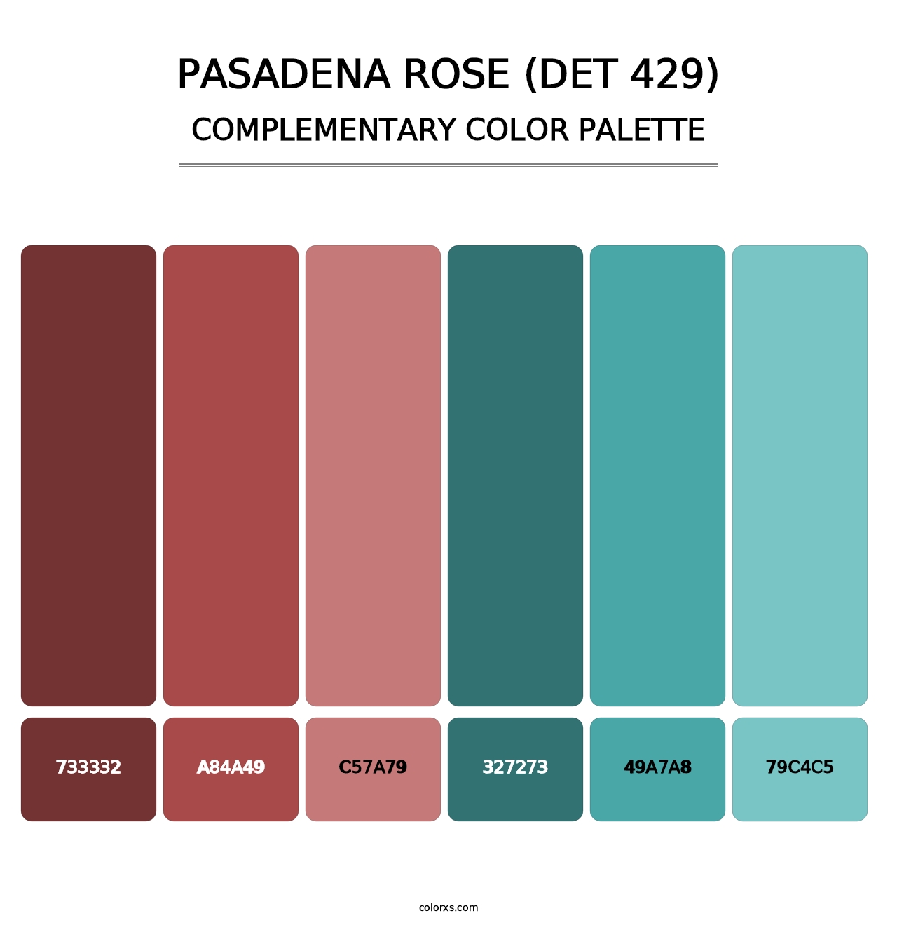 Pasadena Rose (DET 429) - Complementary Color Palette