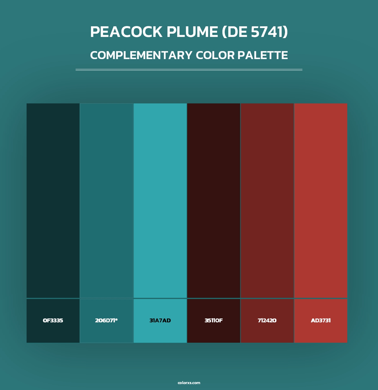 Peacock Plume (DE 5741) - Complementary Color Palette