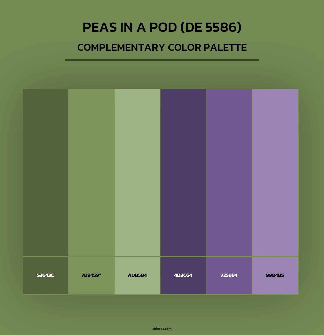 Peas in a Pod (DE 5586) - Complementary Color Palette