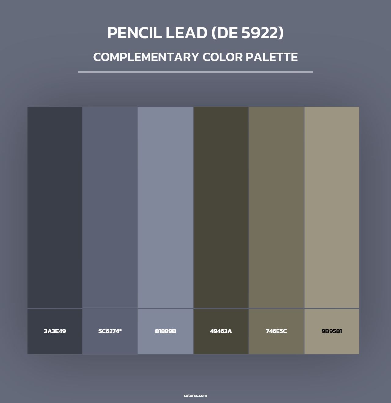 Pencil Lead (DE 5922) - Complementary Color Palette