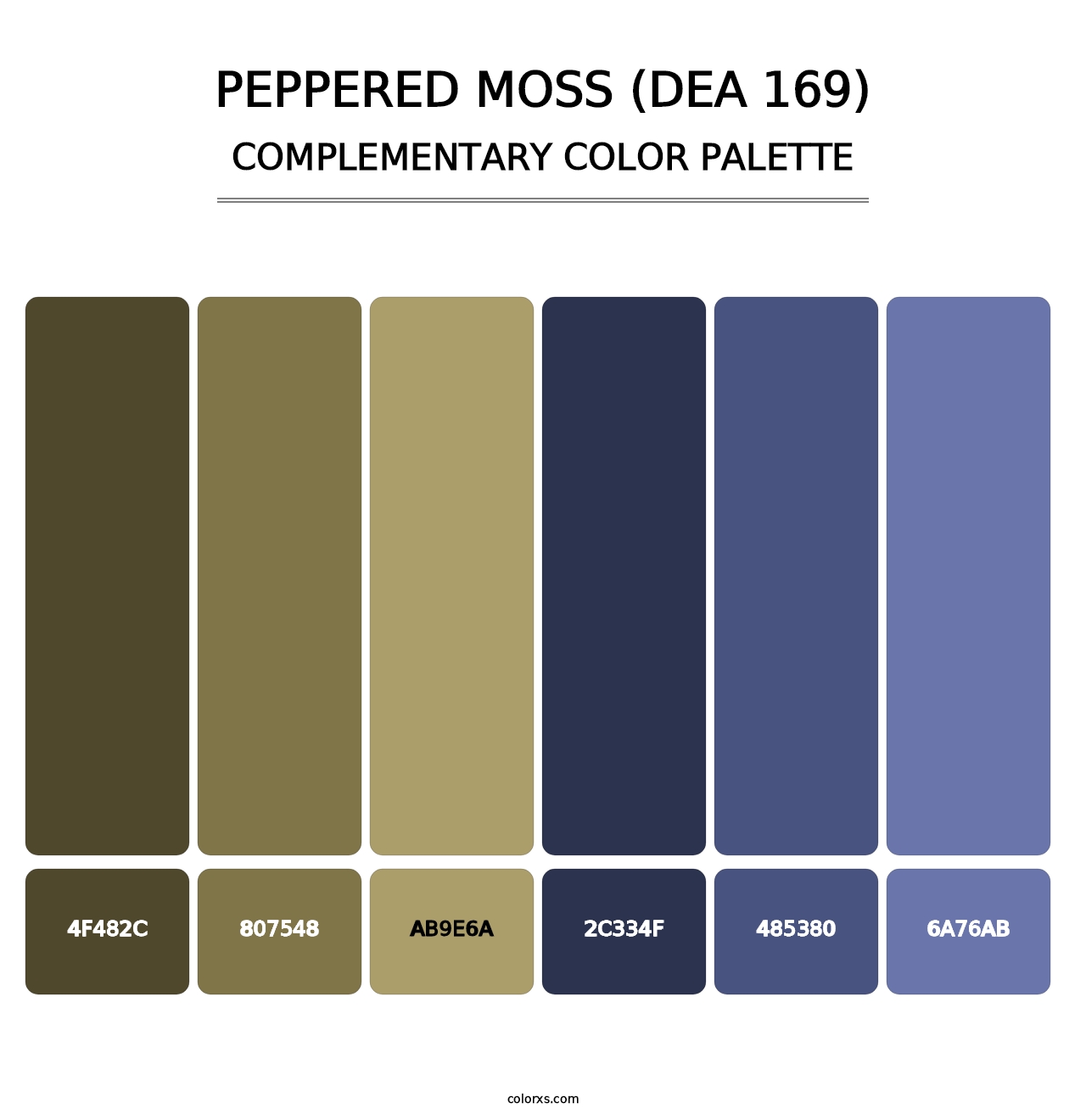 Peppered Moss (DEA 169) - Complementary Color Palette