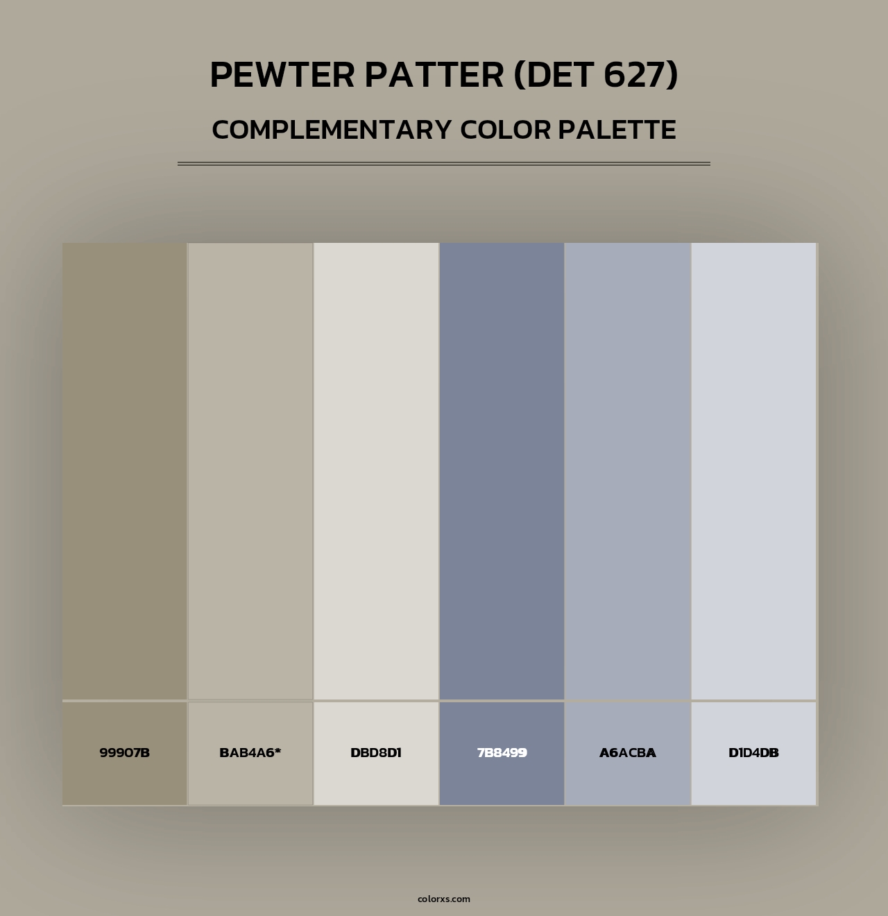 Pewter Patter (DET 627) - Complementary Color Palette