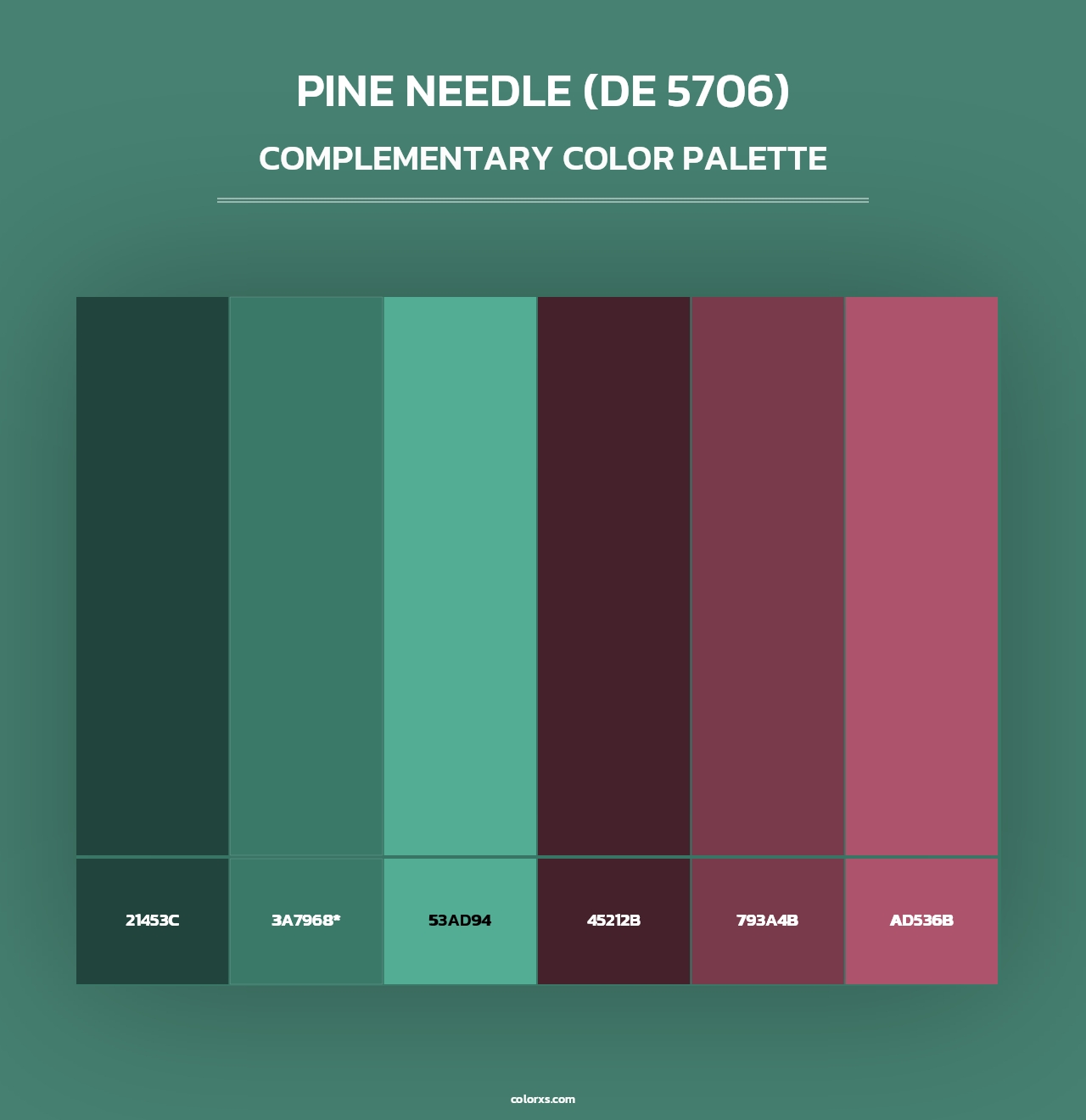 Pine Needle (DE 5706) - Complementary Color Palette