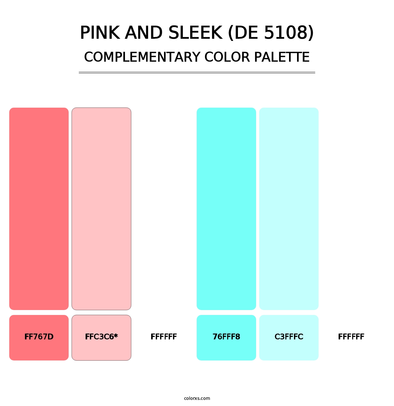 Pink and Sleek (DE 5108) - Complementary Color Palette