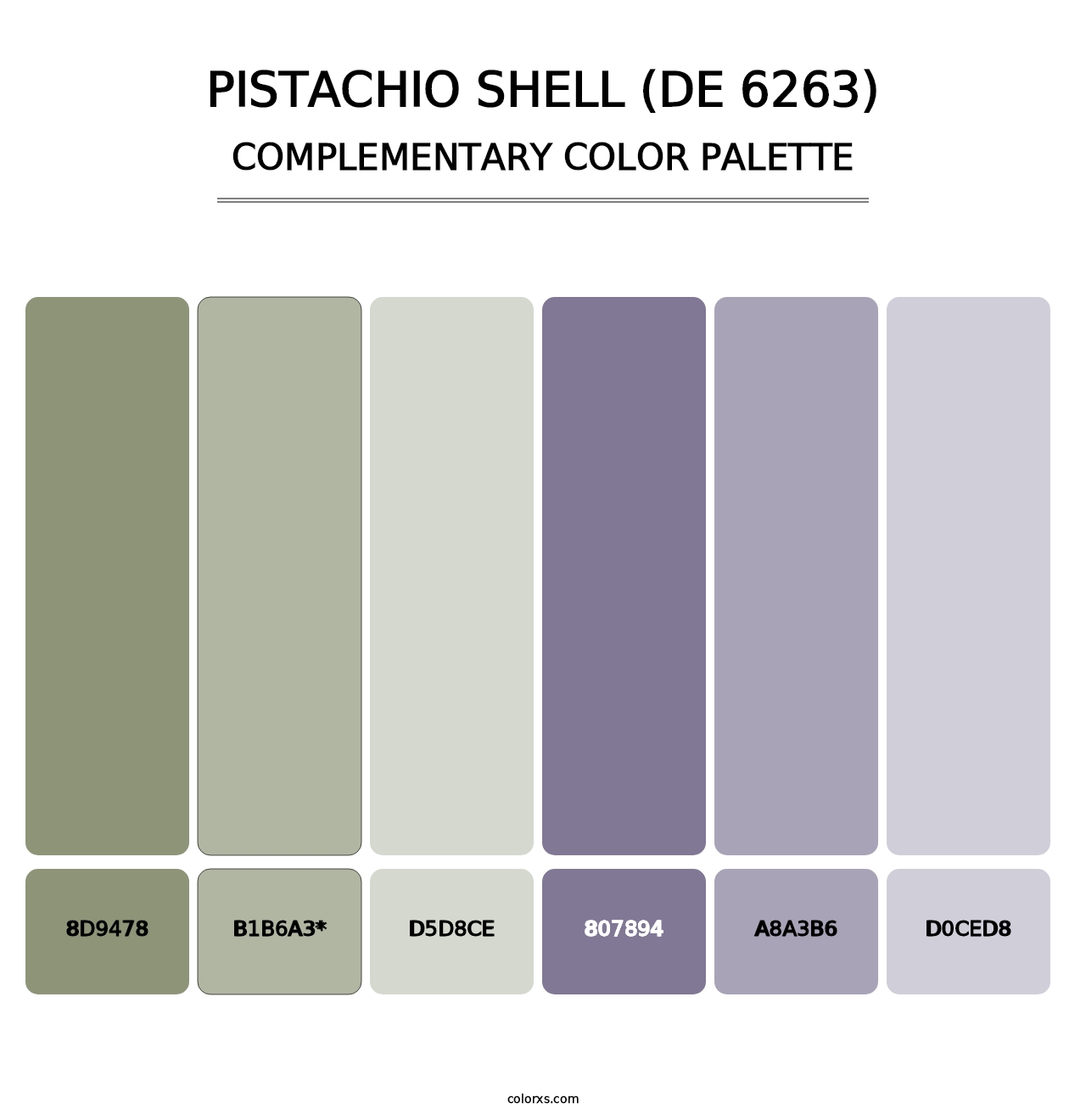 Pistachio Shell (DE 6263) - Complementary Color Palette