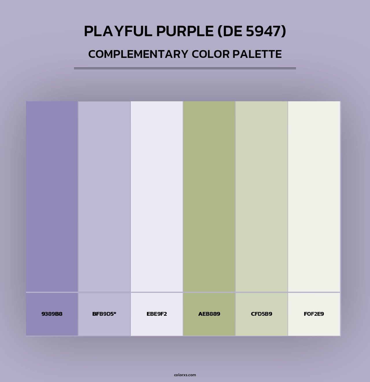 Playful Purple (DE 5947) - Complementary Color Palette