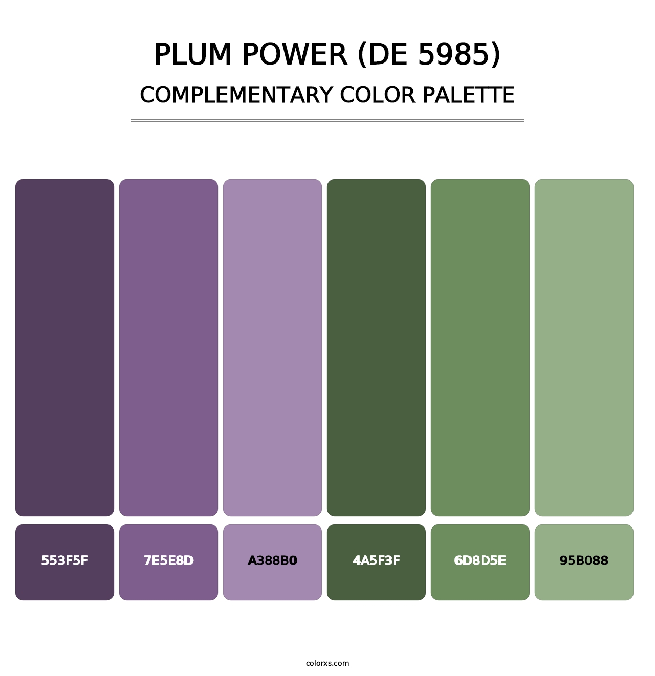 Plum Power (DE 5985) - Complementary Color Palette
