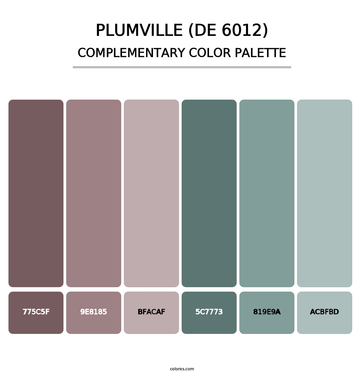 Plumville (DE 6012) - Complementary Color Palette