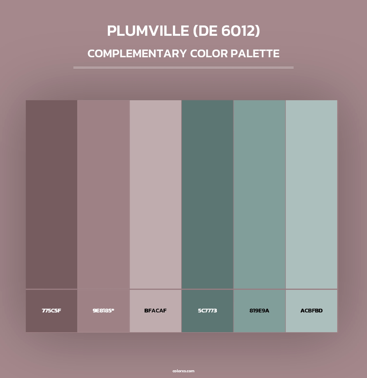 Plumville (DE 6012) - Complementary Color Palette