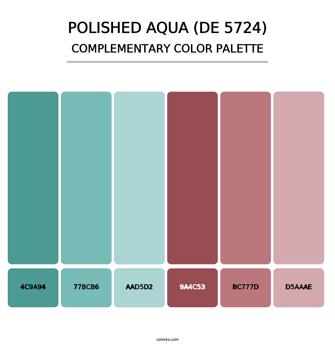 Polished Aqua (DE 5724) - Complementary Color Palette