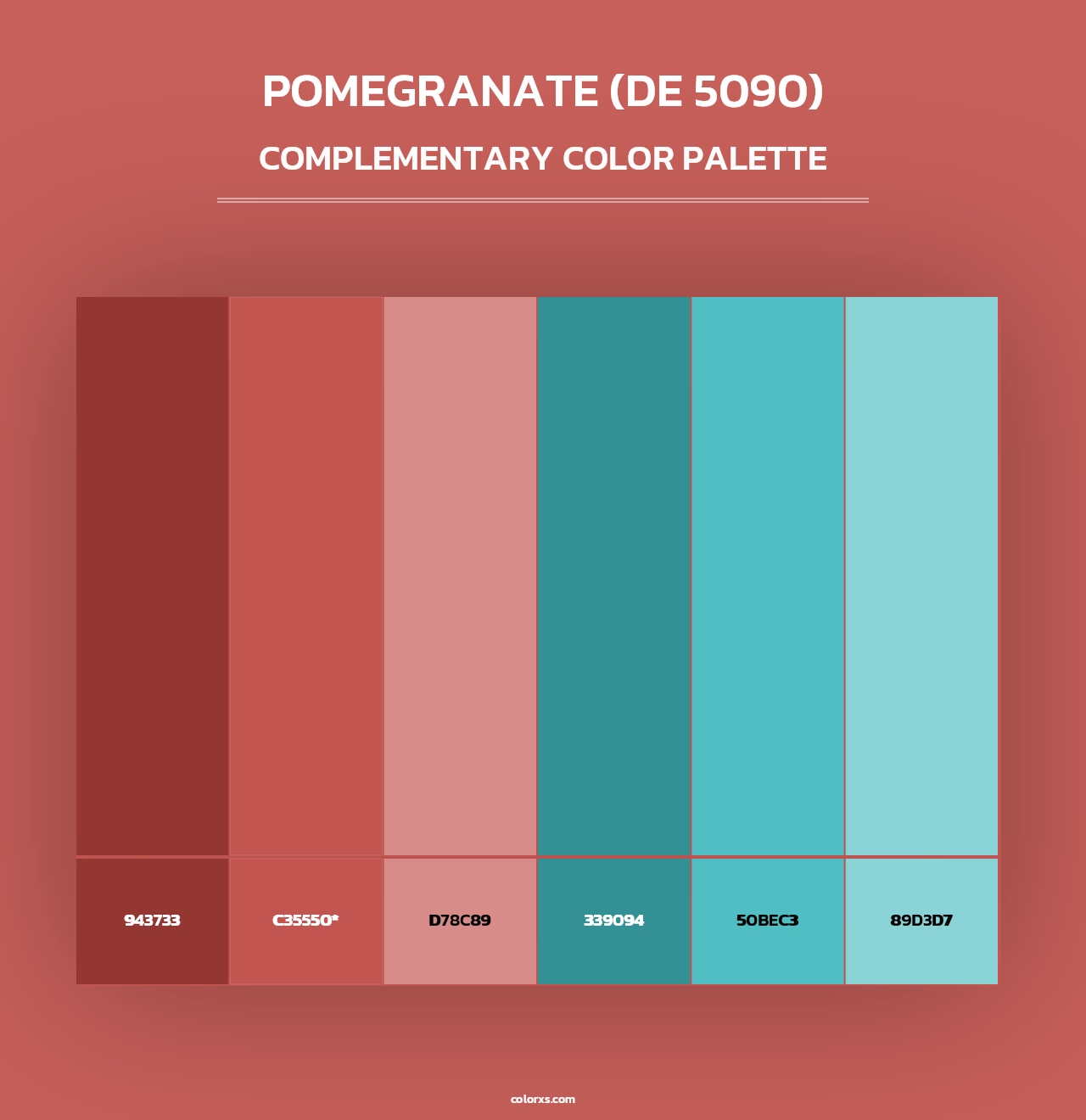 Pomegranate (DE 5090) - Complementary Color Palette
